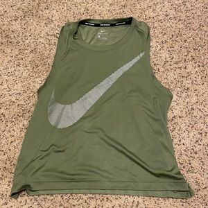 Nike running green tank